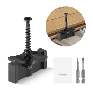 500 PCS Black Hidden Deck Fasteners: Universal T - Clips for All Composite Decking Types, Ensuring Secure and Hidden Fixing