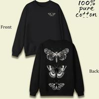 Black round neck hoodie