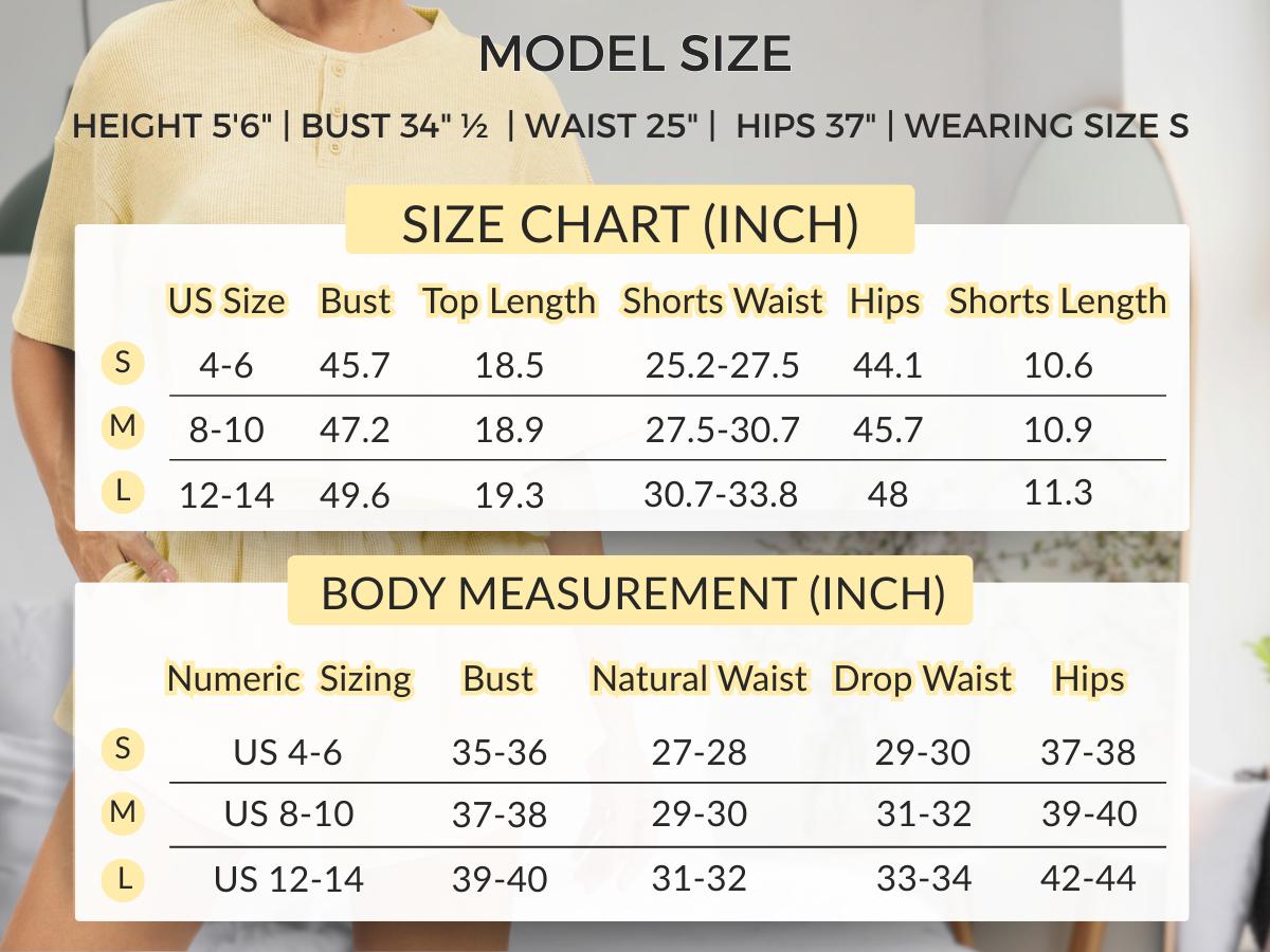 AnotherChill Women's Cropped Waffle Knit Lounge Set – Short Sleeve Henley Top and High Waisted Shorts 2 Piece Casual Outfit
