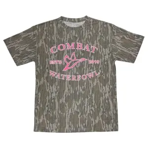 Mossy Oak Camo Pink Combat Logo SS 3D Shirt, Hunting 3D Tee, Gift For Him, Gift For Dad, T shirt 3D Camo, Style T Shirt 3D Camo, Camo Shirt 3D
