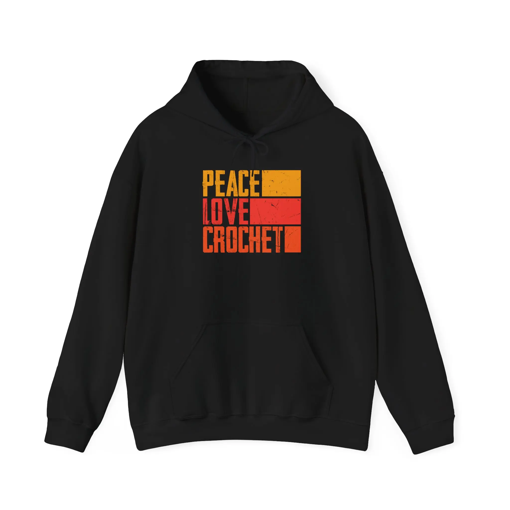 Peace Love Crochet Lovers Handicraft Yarn Needle Hoodie, Men Women Crochet Lovers Christmas Gifts Crochet Hoodie