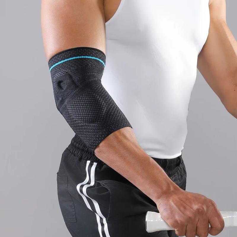 Unisex Elbow Support Arm Sleeves Knitted Elastic with Gel Pads Ergonomic Design Air Holes Breathable for Women & Men