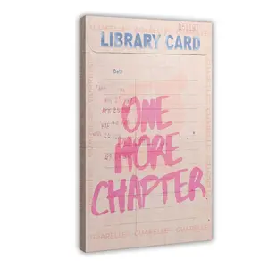 Vintage One More Chapter Canvas Wall Art,Trendy Book Bookish Poster,Trendy Girl Aesthetic Preppy Bedroom Apartment Dorm Decor