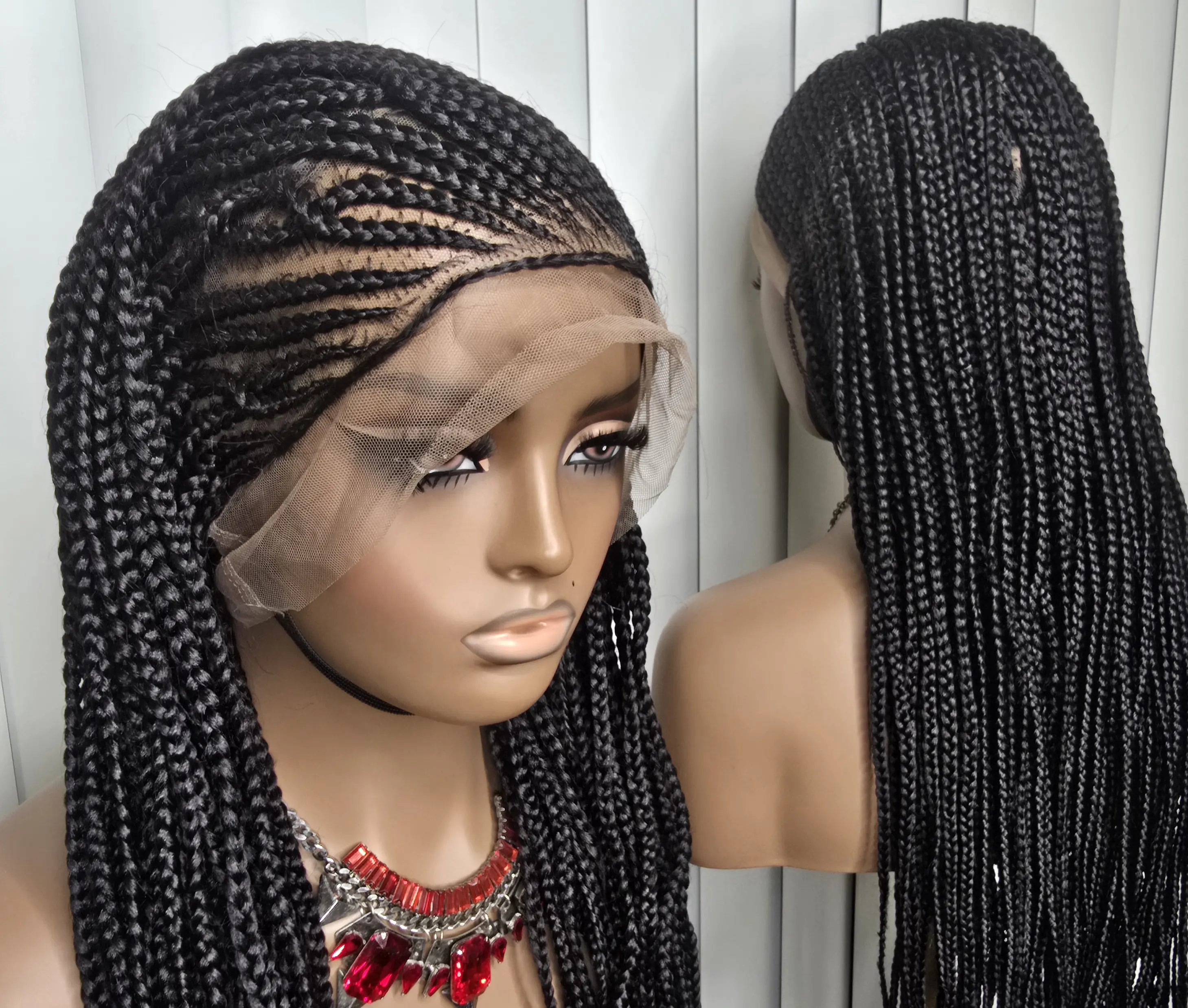 Adomac 045 Braided Wig One Sided Part for Classic Ladies - Stylish and Classic Design