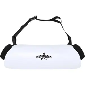 Football Hand Warmer Pouch with Zip Pocket and Adjustable Belt (White)