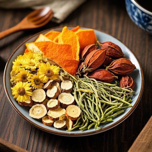 Chicory and 3 Gardenia Honeysuckle Liquorice Herbal Tea Ready to Eat Convenient | Orange Peel & Chrysanthemum – Cool Relief from Heat | 12 Tea Bags-B