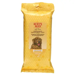Burt's Bees Multi-Purpose Hypoallergenic Wipes with Honey, For Dogs, 50 Count