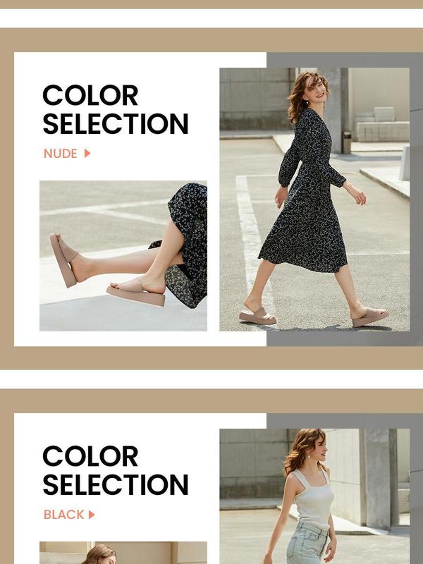 Athlefit Women's Slip On Platform Sandals Comfortable Open Toe Flatform Chunky Sandals Walking Shoes Footwear Springtok Summer