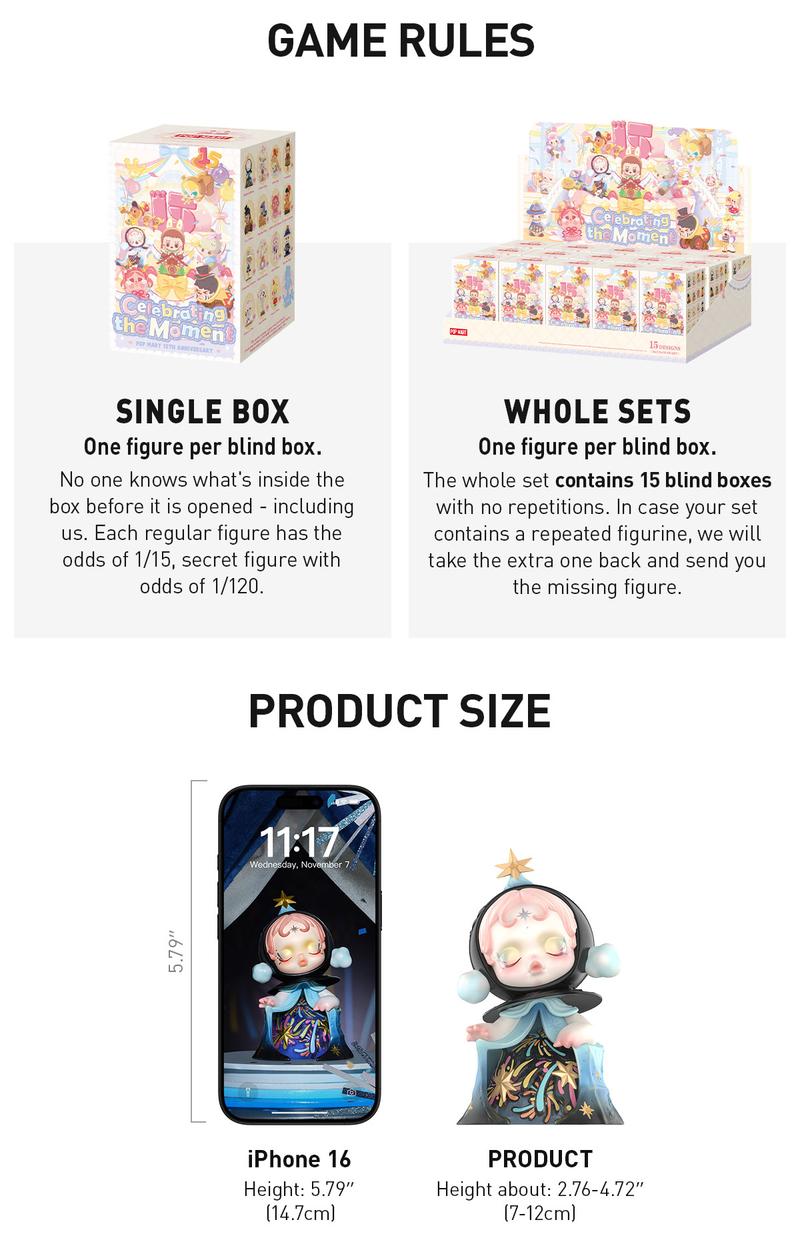POP MART Celebrating the Moment POP MART 15th Anniversary Series Figures