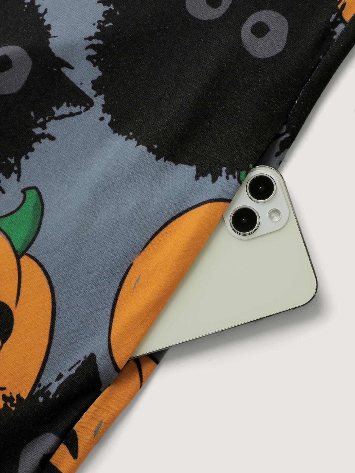 BLOOMCHIC Women's Halloween Pumpkin Print Fitted Sleeveless Jumpsuit Maxi Length Multicolor Cartoon Style for Halloween & Casual Wear jumpsuit BLOOMCHIC Women's Halloween Pumpkin Print Fitted Sleeveless Jumpsuit Maxi Length Multicolor Cartoon Style for Halloween & Casual Wear jumpsuit