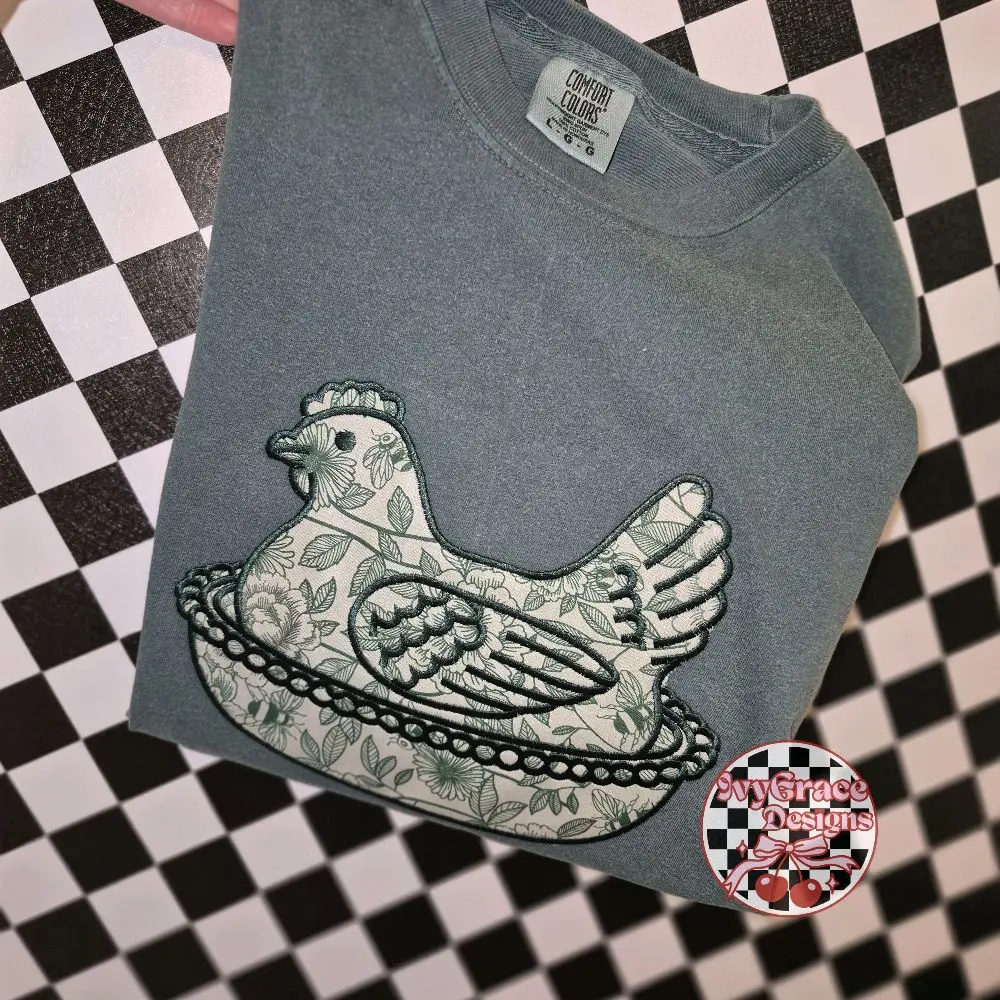 hen on a nest comfort color tee hen on a nest comfort color tee