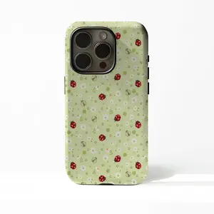 Ladybug Polka Dot Phone Case - Retro Cottagecore compatible with iPhone 17/16/15/14/13/12/11 Pro Max
