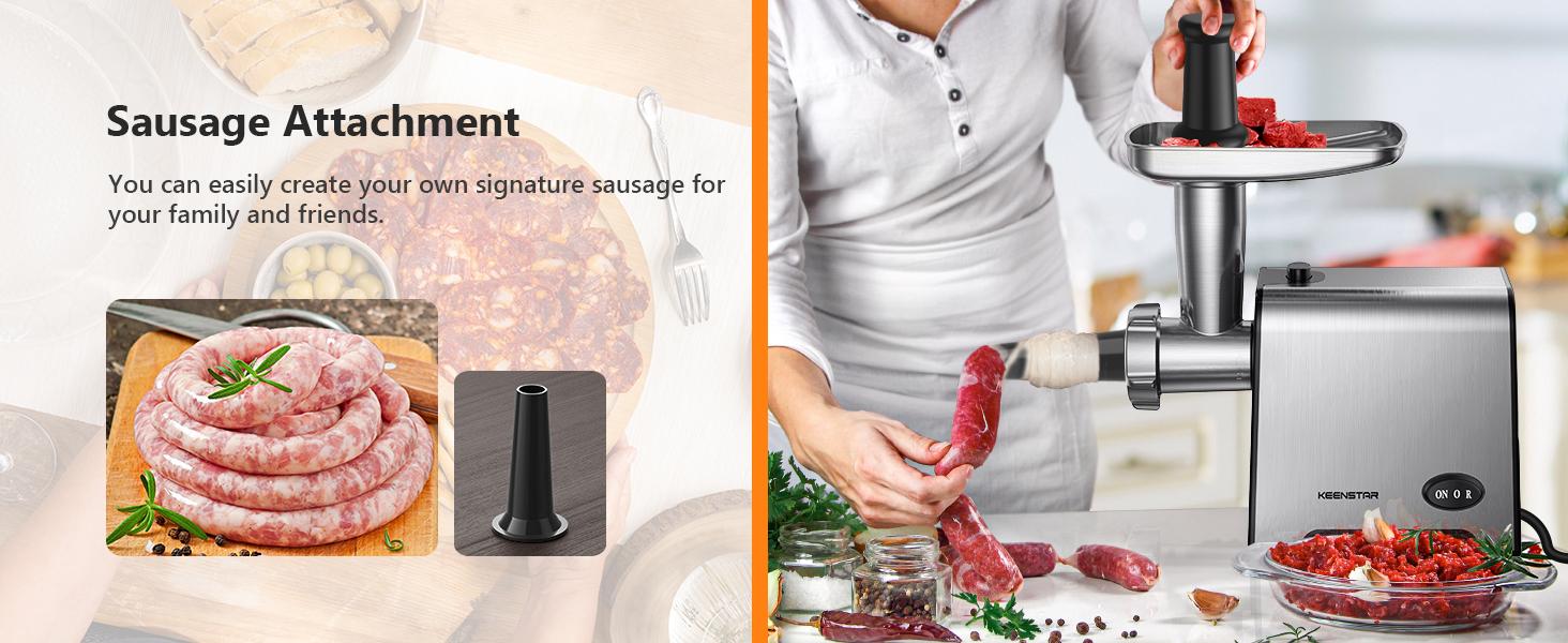 Big Deal Electric Compact Meat Grinders, Stainless Steel Sausage Stuffer Maker 450W(3000W Max) Food Chopper Grinder with Blade & 3 Plates,Tubes & Kubbe Kit,Meat Mincer Machine Ground Beef/Pork Kitchen Appliances Black Grinding Household Device Big Deal Electric Compact Meat Grinders, Stainless Steel Sausage Stuffer Maker 450W(3000W Max) Food Chopper Grinder with Blade & 3 Plates,Tubes & Kubbe Kit,Meat Mincer Machine Ground Beef/Pork Kitchen Appliances Black Grinding Household Device