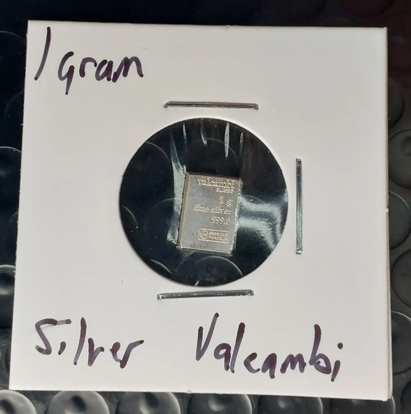 1 Gram Silver Valcambi .999 Pure