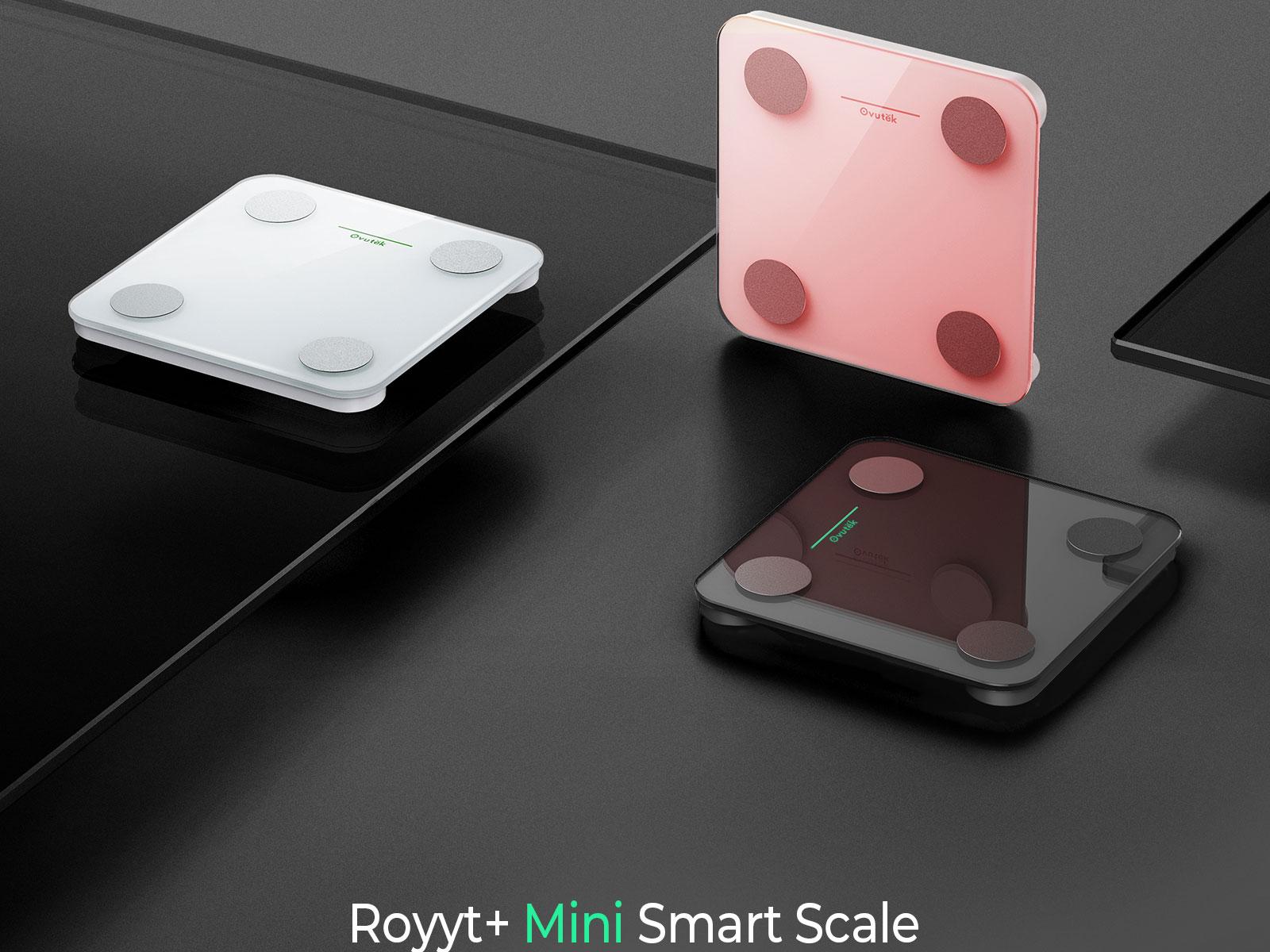 OVUTEK Smart Scale for Body Weight, Black, Digital Bathroom Scale BMI Weighing Body Fat Scale, Accurate Body Composition Scale Monitor for People's Health with Smartphone App, Compact Size, 400lb