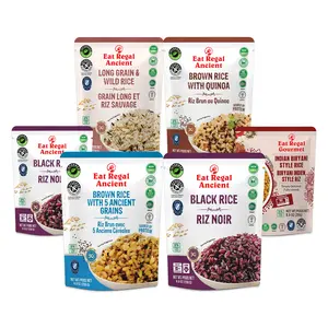 Eat Regal Variety Pack 6-1 x Brown Rice With Quinoa + With 5 Ancient Grains + long Grain Wild + indian Biryani & 2 x black rice, 8.8oz