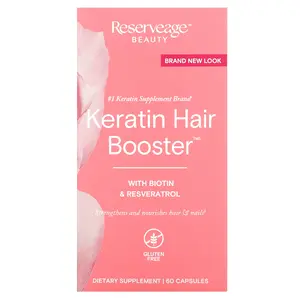 Reserveage Beauty Keratin Hair Booster with Biotin & Resveratrol, 60 Capsules