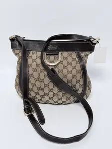 Pre-owned GUCCI GG Canvas Messenger Bags Abbey D Ring Crossbody Bag Messenger Shoulder SH307GG