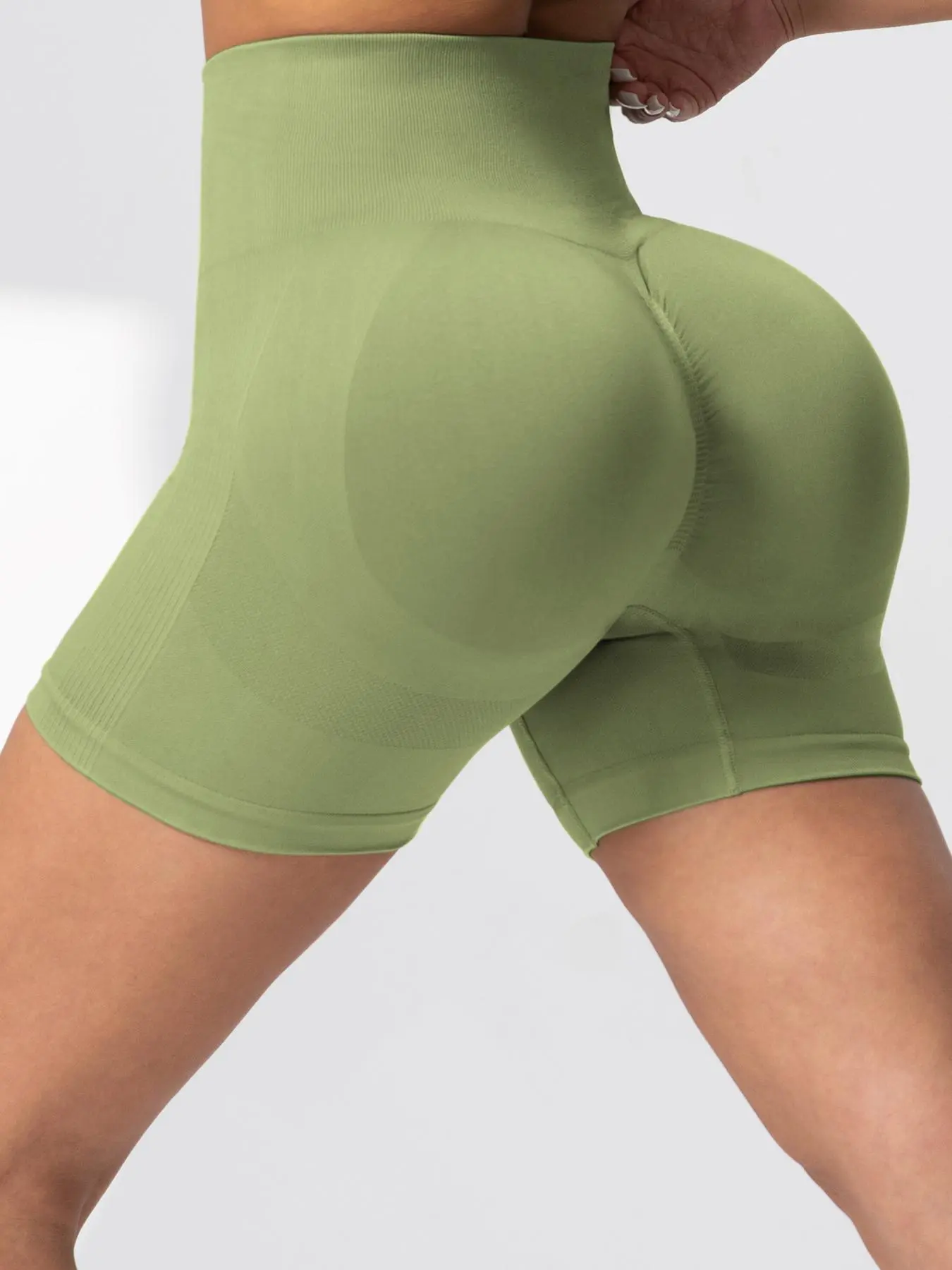 Women's Solid Color High Waist Short Leggings, Casual Comfy Breathable Skinny Shorts for Yoga Gym Workout, Ladies Bottoms for Summer