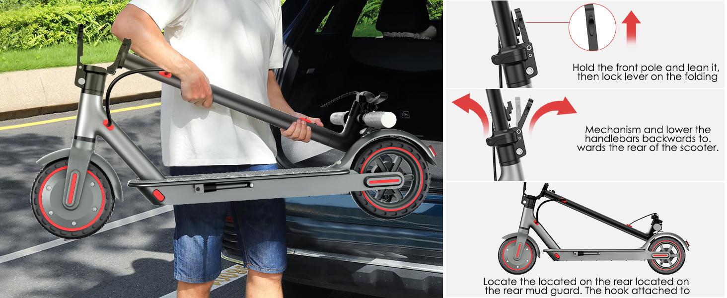 2026 US New 350W Powerful Motor Electric Scooter for Adults,  Long Range12-14 Miles,Max.speed 19Mph,3-speed adjustable fun sports scooter, 36V 7.8AH Battery Portable Folding Commuting E-Scooter with App Control