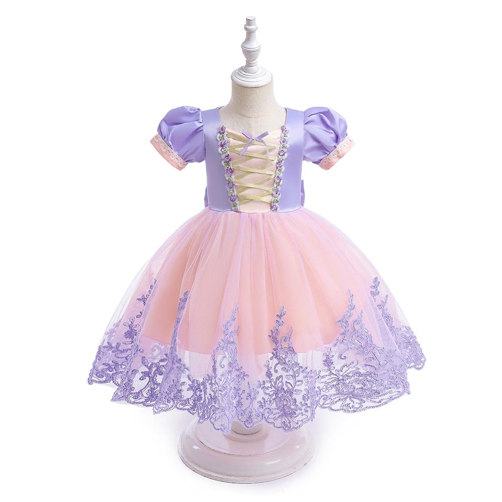 Girls Sleeping Beauty role play first birthday dress purple performance costume princess tulle skirt anniversary gift