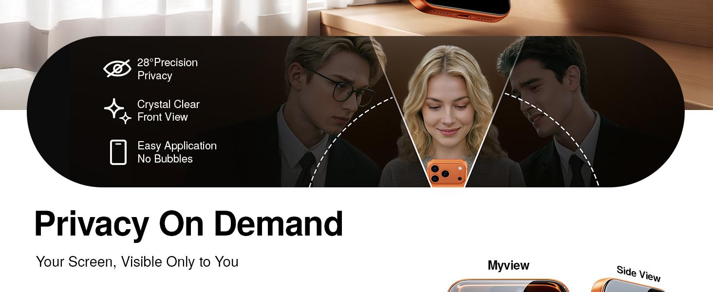 【SmartPull Box】2 Pack SmartDevil  Screen Protector Upgrade for iPhone 17promax/17pro/16promax/15/14/13series Tempered Glass, bubble-free Military-Grade Shatterproof Protection, 9H Hardness, Fast&Easy Installation, Scratch Resistant, Anti-Spy Privacy Film