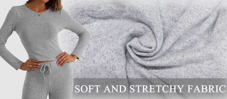 TRENDY QUEEN Women's 2 Piece Foldover Yoga Flare Leggings & Long Sleeve Crop Top Set for Autumn Casual Y2K Outfits