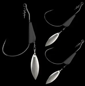 Reaction Tackle Weighted Swimbait Hooks - 3 Pack