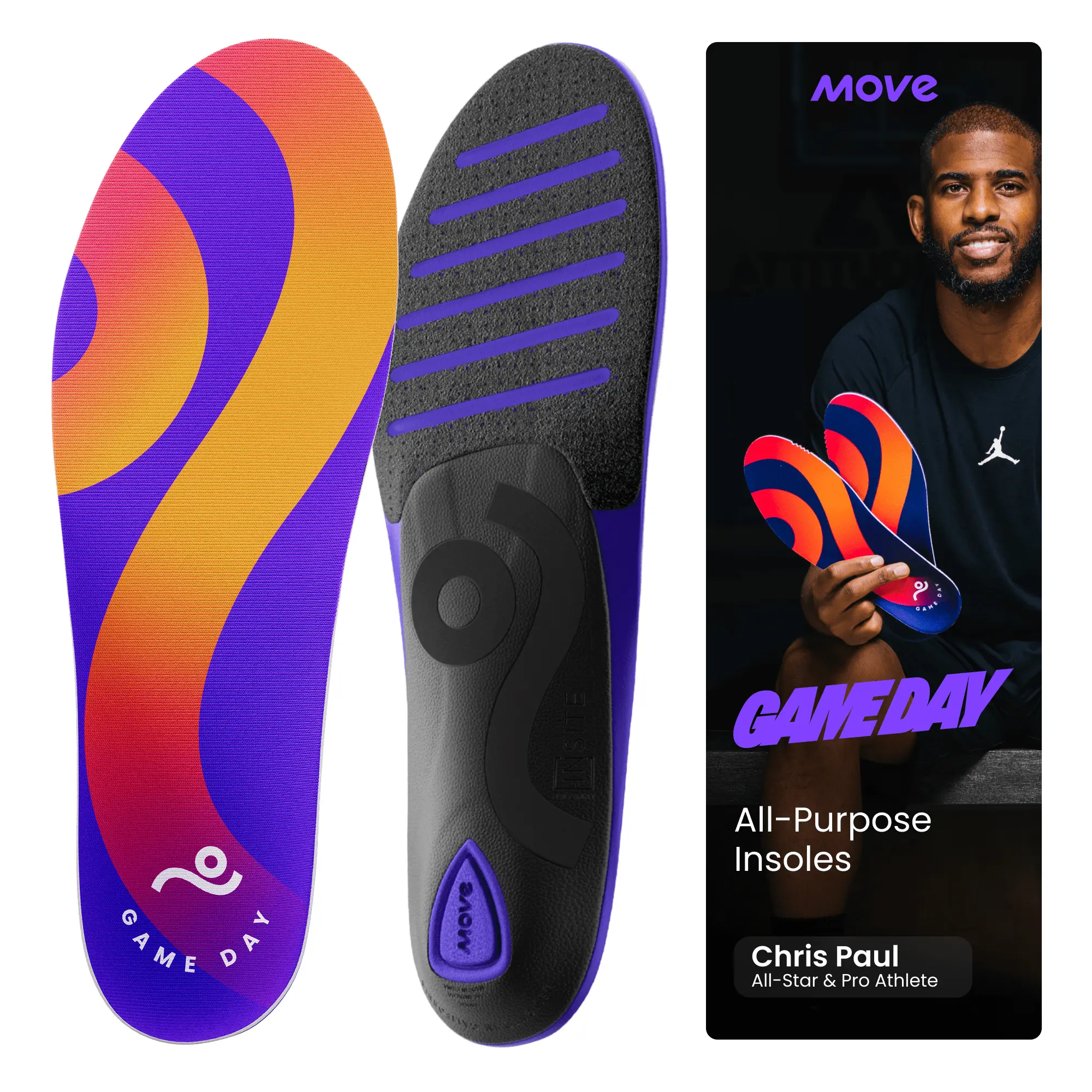 Game Day Performance Insoles - All purpose insoles for comfort and performance
