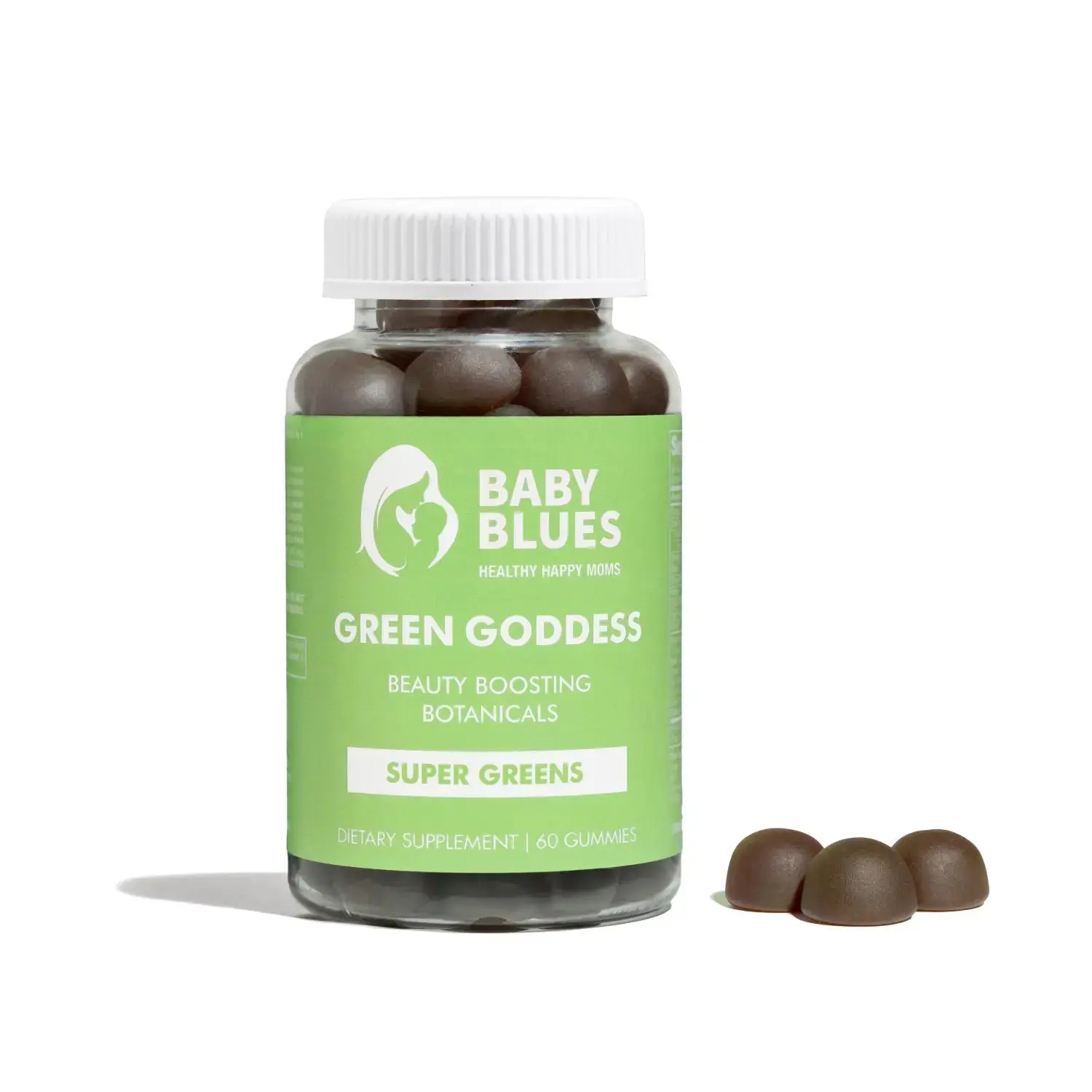Baby Blues Green Goddess Gummies - Super Greens Dietary Supplement, 40g