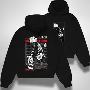 Jujutsu Gojo Satoru Kaisen Anime  Unisex Y2k Hoody Men Women Winter Fleece Warm Street Harajuku Pullover Long Sleeves Male Sweatshirt Coat GO8