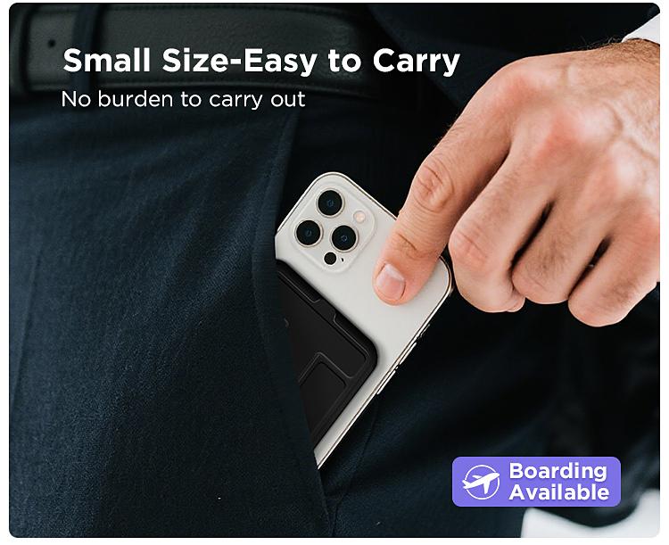 Magnetic Power Bank 10000mAh Wireless Portable Charger with USB-C Cable LED Display Foldable Battery Pack for iPhone17/ 16/15/14/13/12/Pro/Pro Max Series Charging Compact Silicone Black