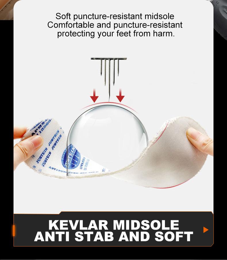 Lightweight steel toe brown anti slip work shoes - splash proof, smash proof, puncture proof, breathable safety shoes SpringStatements