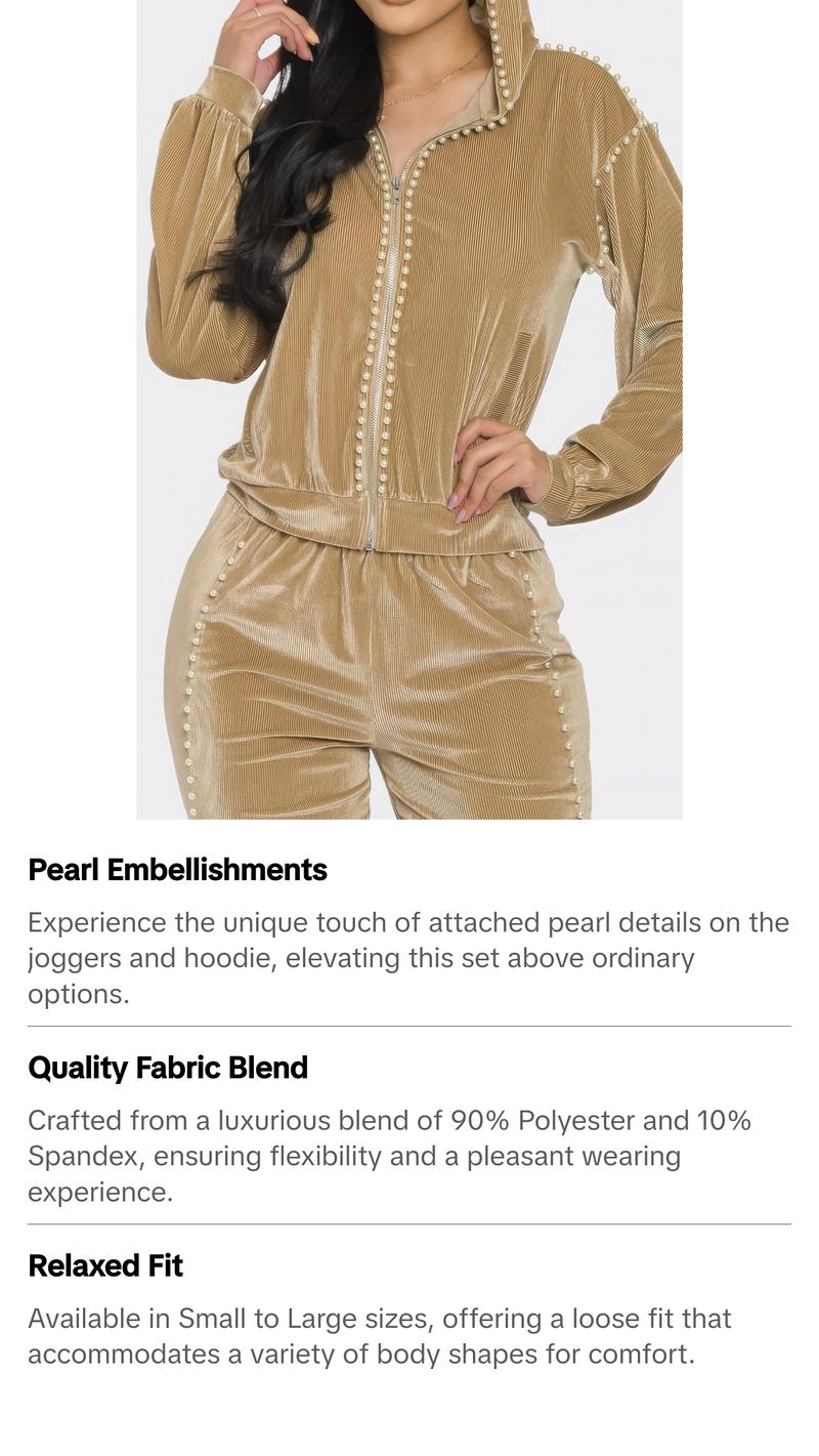 Jogger With Pearls Set