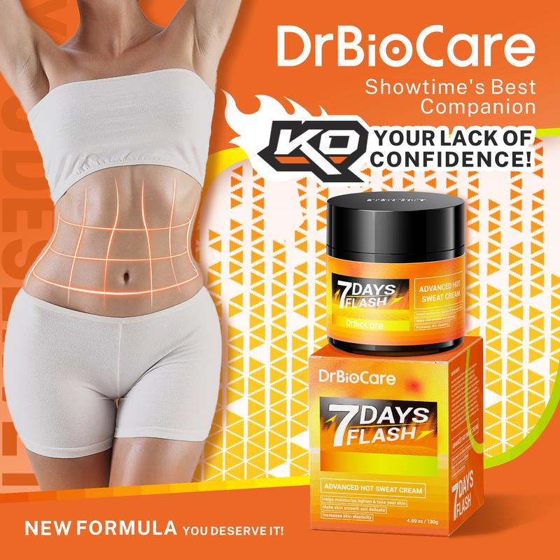 【Crazy Viral】DrBioCare Advanced Hot Sweat Cream,7 Days Flash Series, tighten & Mone your skin, Make skin smooth and delicate, Increases skin elasticity Body Care Lotions