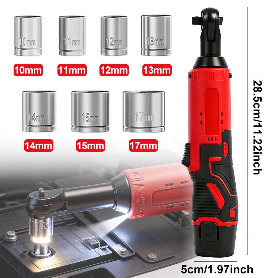 【DealsForYouDays】Electric Right Angle Ratchet Wrench, 1 Count 45NM 3/8'' Ratchet Wrench, Removal Screw Nut Car Repair Tools, Power Tools, Cordless Power Tool Set, Power Tools, Electric Wrenches DealsForYouDays