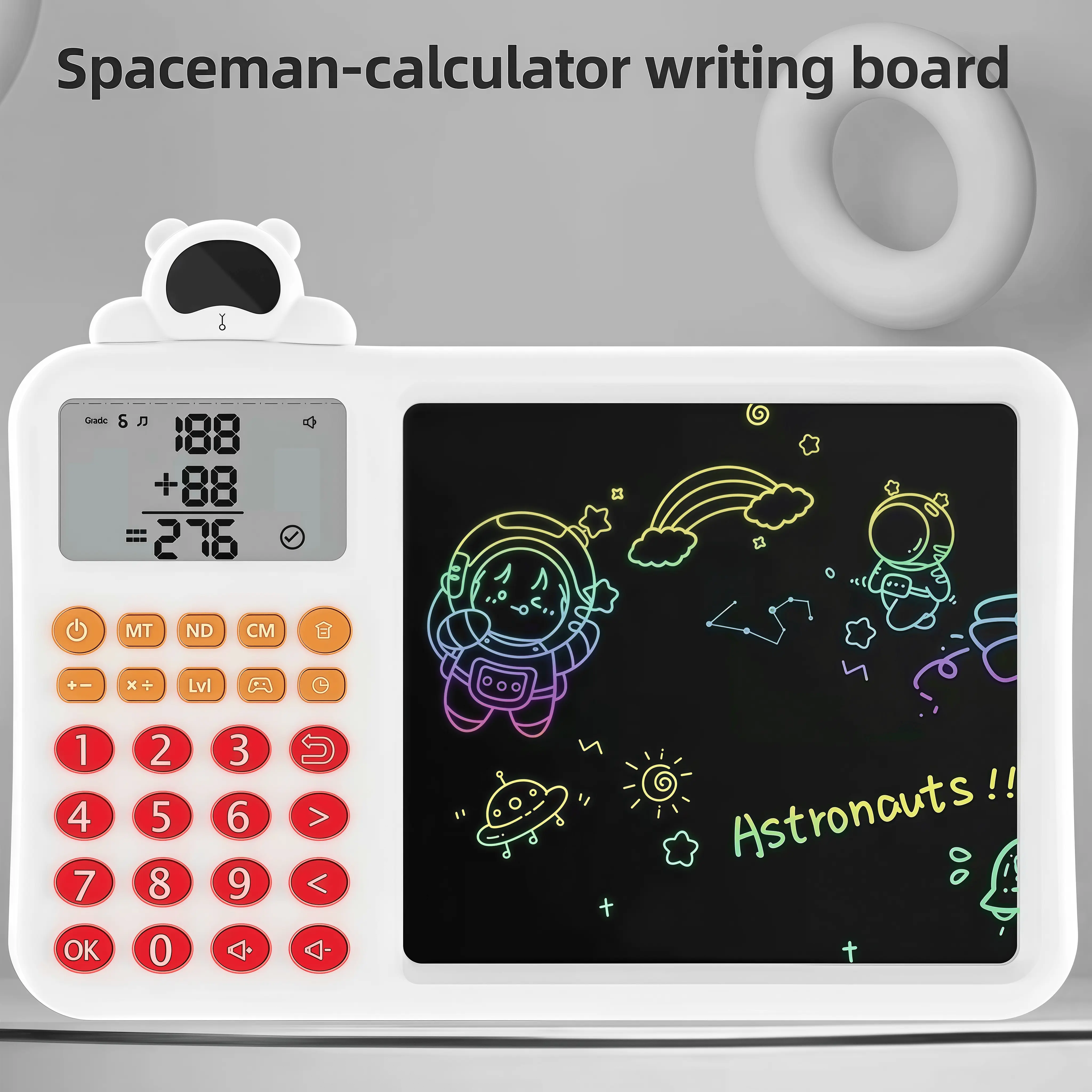 Interactive Math Drawing Toy for Kids Ages 3–8, Erase & Practice Addition Subtraction Multiplication Division, Screen-Free Learning Set with Talking Book, Easter Gifts