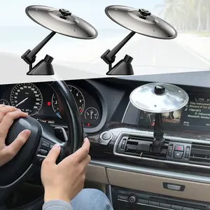 2 Pack Car Cymbal Air Vent Clip Mini Practice Drum Crash Cymbal, Fun Metal Percussion Instrument for Drummers, Unique Car Accessory for Music Lovers & Drummers, Cool Stress Relief Gadget, Perfect Gift for Musicians, Fits Most Vehicle Air Vents