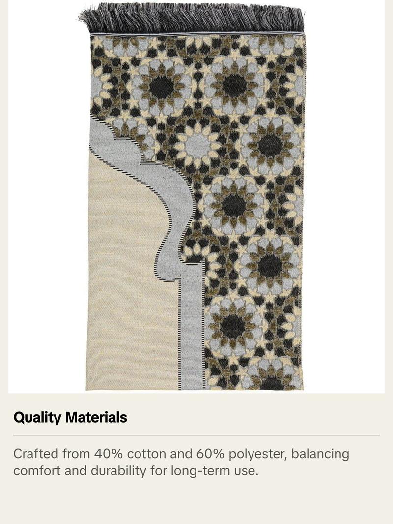 Chenille Thin Travel Islamic Prayer Mat Stargazer - Blue