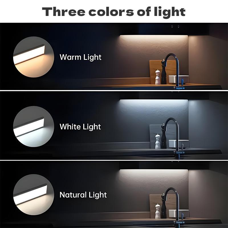 Closet Lights,4 Pack Under CabinetLights with Motion Sensor, USB Rechargeable NightLights with 3 Color Temps, Portable LED Wall SconceDimmable Closet Lights with Warm & Cold Lighting,Christmas Lights, Christmas DecorationsThanksgiving Hostess Gifts