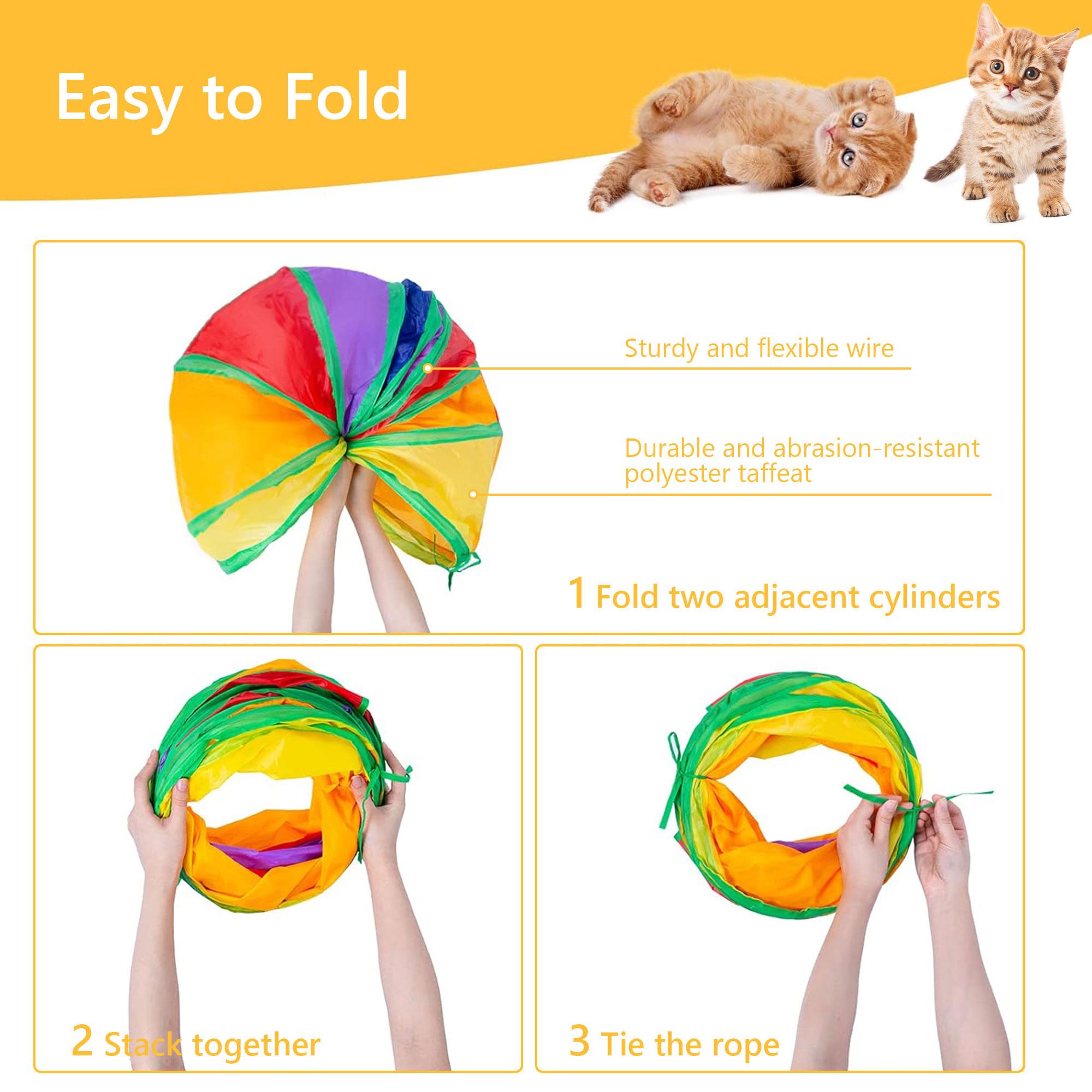 Cat Toys Set - 22pcs Interactive Cat Toys for Kittens & Indoor Cats with Rainbow Tunnel, Feather Teaser Wand, Sisal Mice, Bell Balls & Crinkle Balls Cat Toys Set - 22pcs Interactive Cat Toys for Kittens & Indoor Cats with Rainbow Tunnel, Feather Teaser Wand, Sisal Mice, Bell Balls & Crinkle Balls