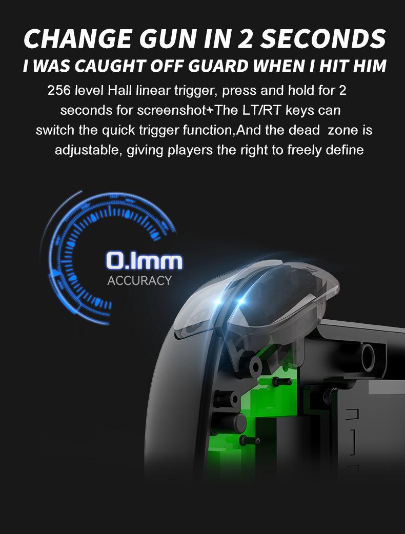 Mobile Phone Gaming Controller Wireless Bluetooth-Compatible Telescopic Gamepad with Cooling Fan for Switch/Android/PC Mobile Phone Gaming Controller Wireless Bluetooth-Compatible Telescopic Gamepad with Cooling Fan for Switch/Android/PC