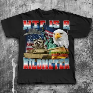 What Is A Kilometer Funny T Shirt American Shirt 90s Retro Bootleg Vintage Graphic Tee Unique Gifts Independence Day