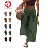 Tanming Womens Ruched Drawstring Pants High Waisted Baggy Cargo Wide Leg Trousers with Pockets Casual Spring Summer Fall Winter Work School Vacation Loungewear Outfits Clothing