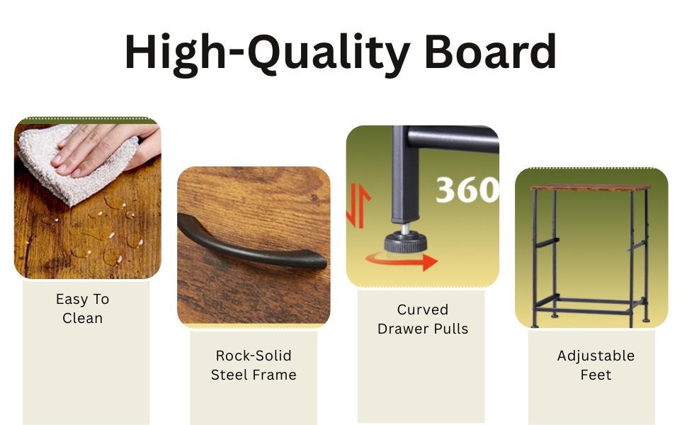 2-Drawer Nightstand with Fabric Storage, Rustic Brown Bedside Table for Small Spaces, Compact Night Stand for Bedroom, Dorm, Apartment - Easy Assembly (15.7" W x 11.8" D x 20.9" H)