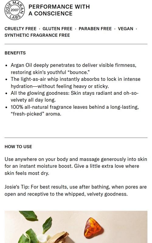 Golden Hour - Mini Whipped Argan Oil Refillable Firming Body Butter Jar