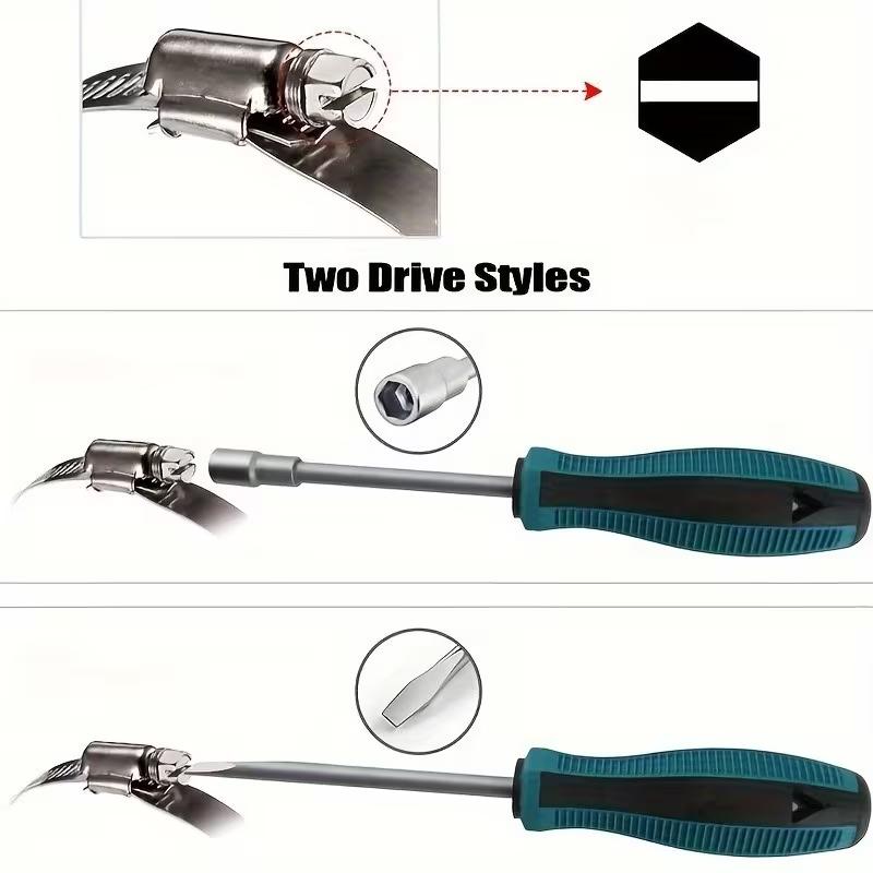 Stainless Steel Hose Clamp Assortment Kit,32 FT Metal Strap + 12 Heavy Duty Fasteners, Home Hardware Adjustable Worm Gear Clamps for Plumbing Automotive, Multipurpose Fixing Straps Pipe Duct Mounting Clamps,Must-have for DIY,Tiktok shop deals-YY