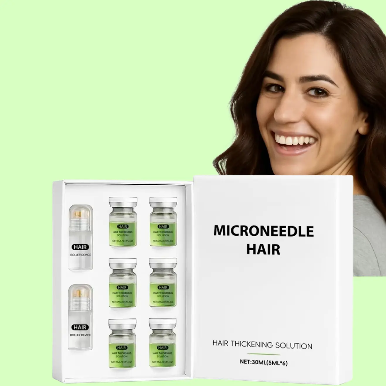 Micro-Needle Hair Regrowth Serum for Hair LossPrevention and Growth Stimulation RootEnhancer with Hyaluronic Acid Haircare Daily liquid healthy Hair Growth Serum roll on