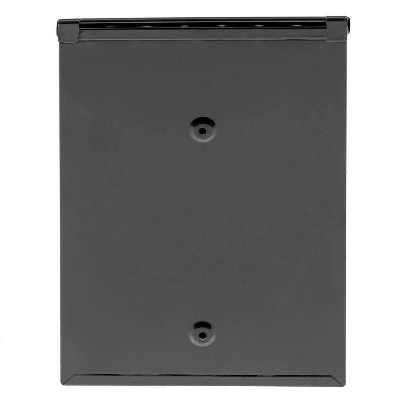 CNCEST Metal Wall-Mounted Mailbox with Key Lock Large Capacity Mail Box with View Window for Home or Office Spraying Molding Process Rainwater Protection Modern Black Organiser Racks