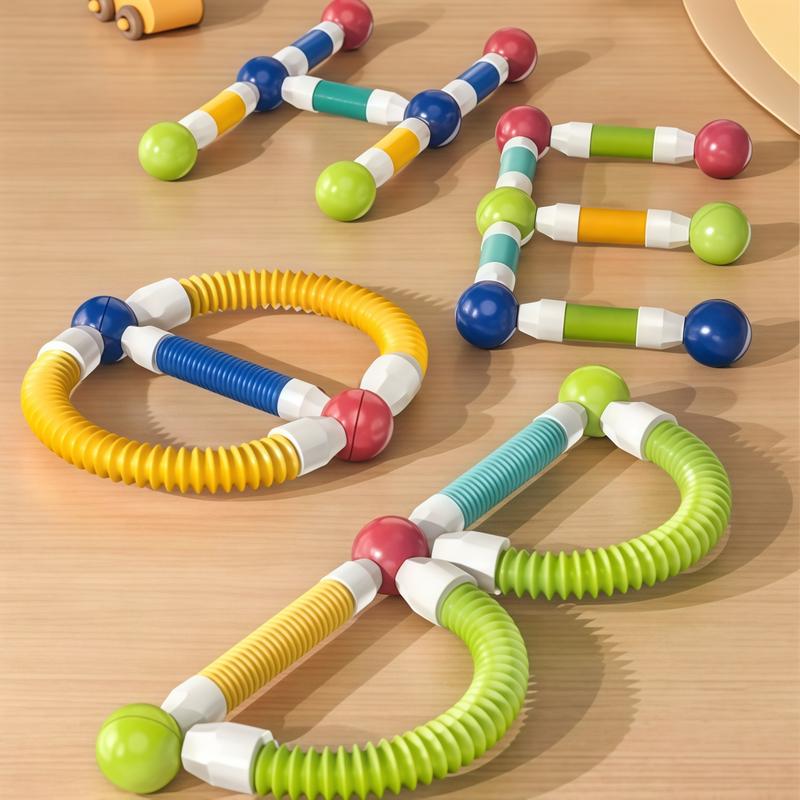 Magnetic Sticks and Balls Building Set | Sensory Montessori Toys for Kids Ages 3 4 5 | Toddler Construction Toys for Creative Family Play & Birthday Gifts